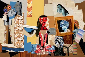 Collage: Studie Picasso - 'Frauen bei der Toilette'