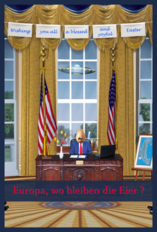 Collage: Ostergruß aus Washington