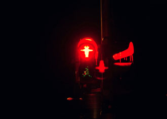 Berlin: 'Lichtinstallation' in der Wühlischstraße