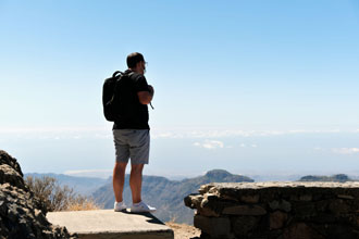 Gran Canaria: Tourist auf dem PICO DE LAS NIEVES