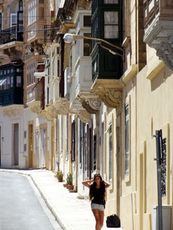 Malta: traditionelle Altstadt-Häuser