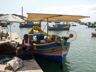 Malta: Fischer in Marsaxlokk