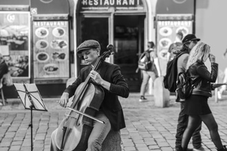 Prag: Straßenmusiker in der Altstadt