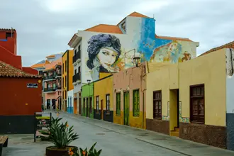 Puerto de la Cruz: Wandbild 'La fuerza está en las raíces'