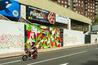 Puerto de la Cruz: Wandbild 'Free Palestine'