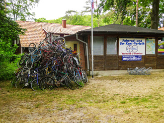 Usedom: Fahrradskulptur