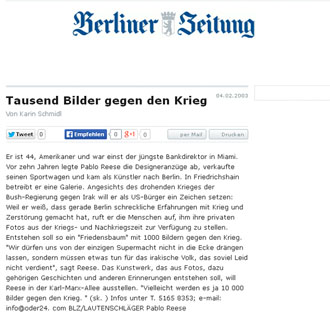 Veröffentlichung der Berliner Zeitung