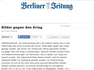 Veröffentlichung der Berliner Zeitung