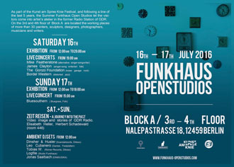 ArtFunkhaus - Flyer Open Studios 2016